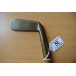 "Antique right handed putter. Hickory shafted, n