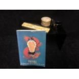 Vintage Cosmetic Packaging and Ephemera - Biba Gloss Foundation, Yellow 2, black cylindrical pot and