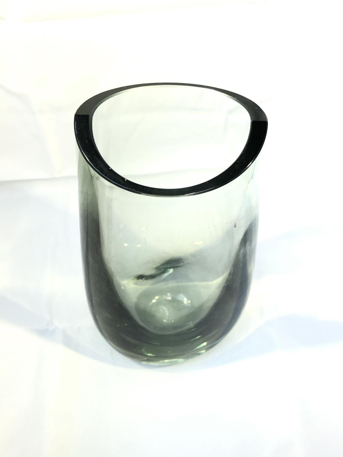 Geoffrey Baxter for Whitefriars - a 9493 arctic green glass vase with cut and polished neck, 24cm - Image 5 of 12