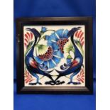 Emma Bossons for Moorcroft Pottery - Tile of Smiles pattern tile/plaque, limited edition of 50,