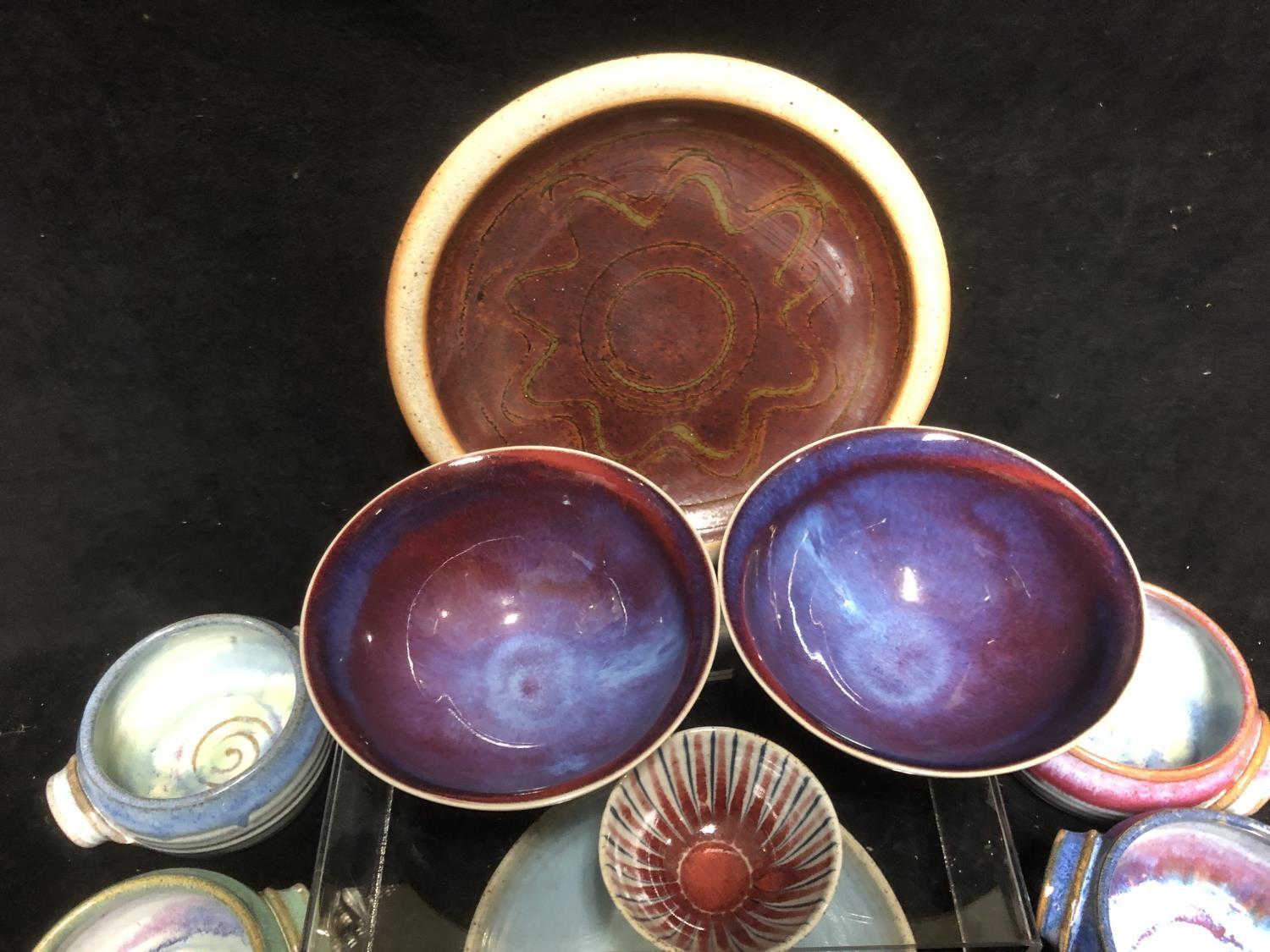 Contemporary Ceramics/Studio Pottery - A John Leach Mulchelney Pottery circular platter with wave - Image 6 of 19