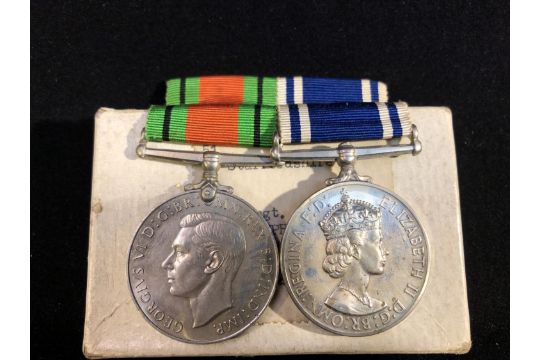 Medals - Sergt Joseph E Stanway, Staffordshire Police force, For Exemplary Police Service and - Image 1 of 3