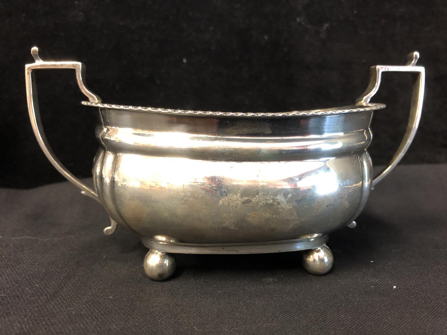 A four piece silver Georgian style tea and coffee service, each piece with finely gadrooned edge and - Image 16 of 21