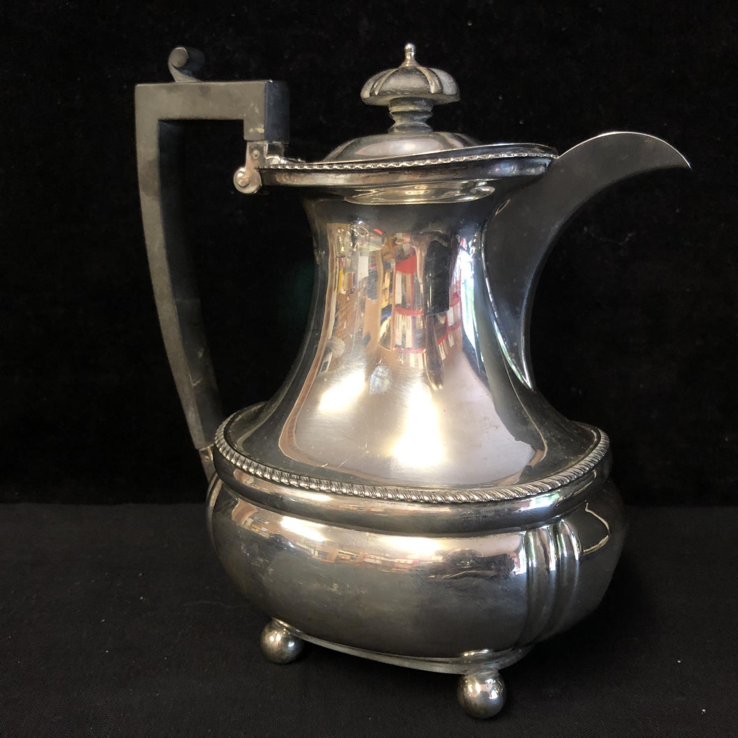 A four piece silver Georgian style tea and coffee service, each piece with finely gadrooned edge and - Image 5 of 21