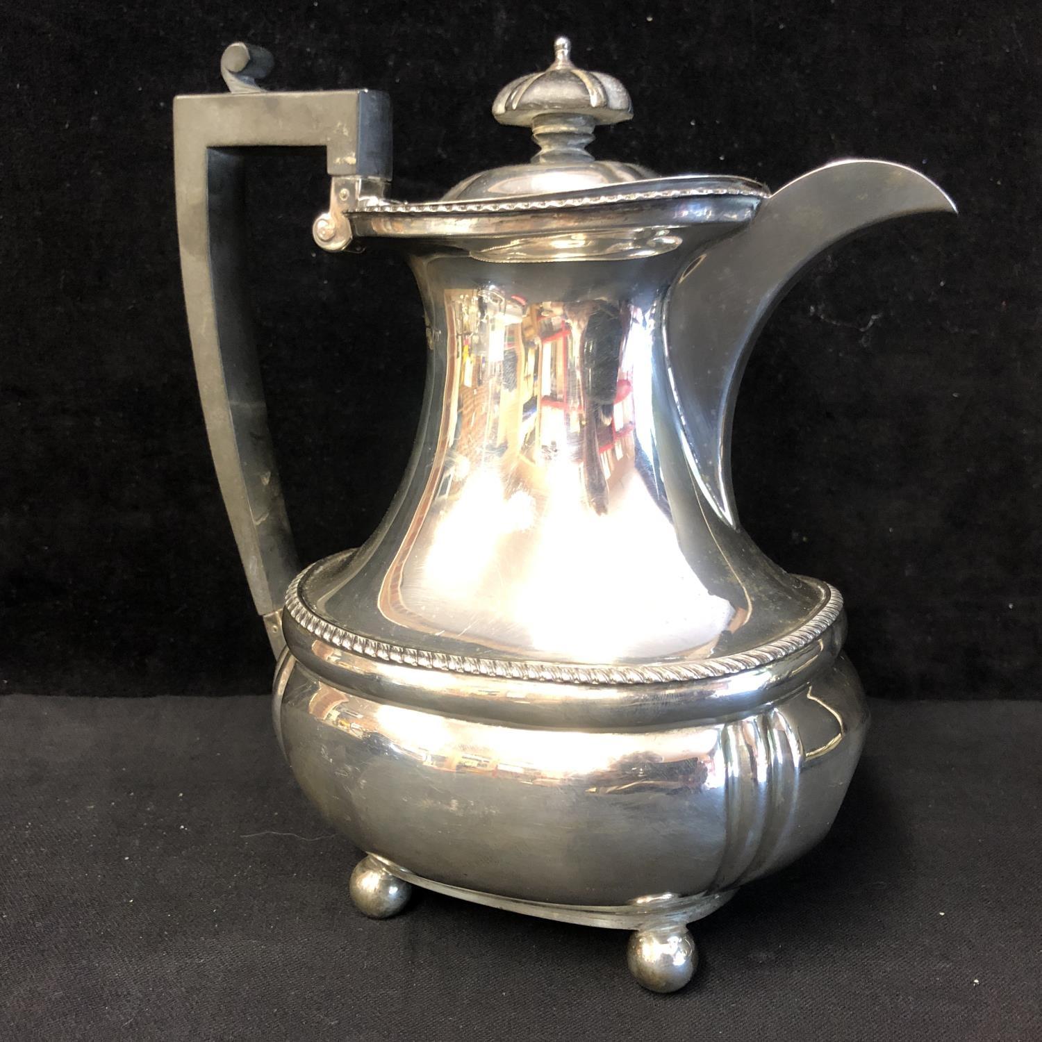 A four piece silver Georgian style tea and coffee service, each piece with finely gadrooned edge and - Image 4 of 21