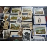 A quantity of postcards and ephemera, including chromolithographic cards of Edinburgh and its