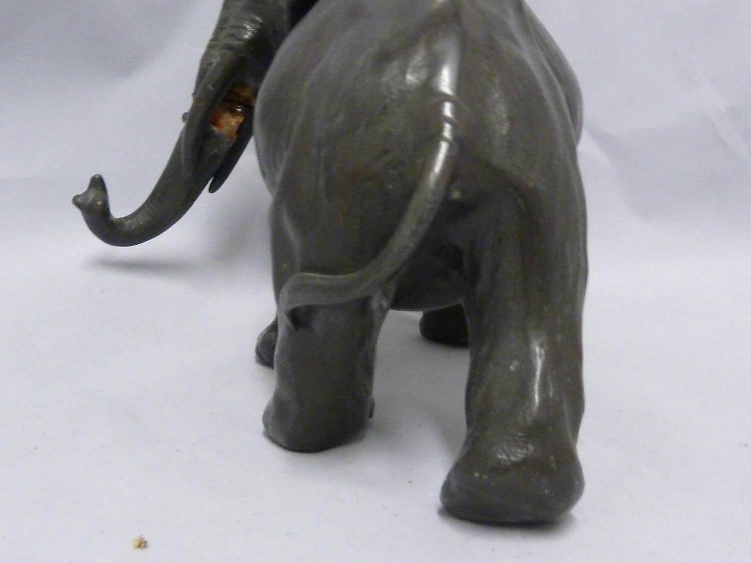 A bronzed metal figure of a Hippo; and a spelter figure of an elephant (2) - Image 11 of 11