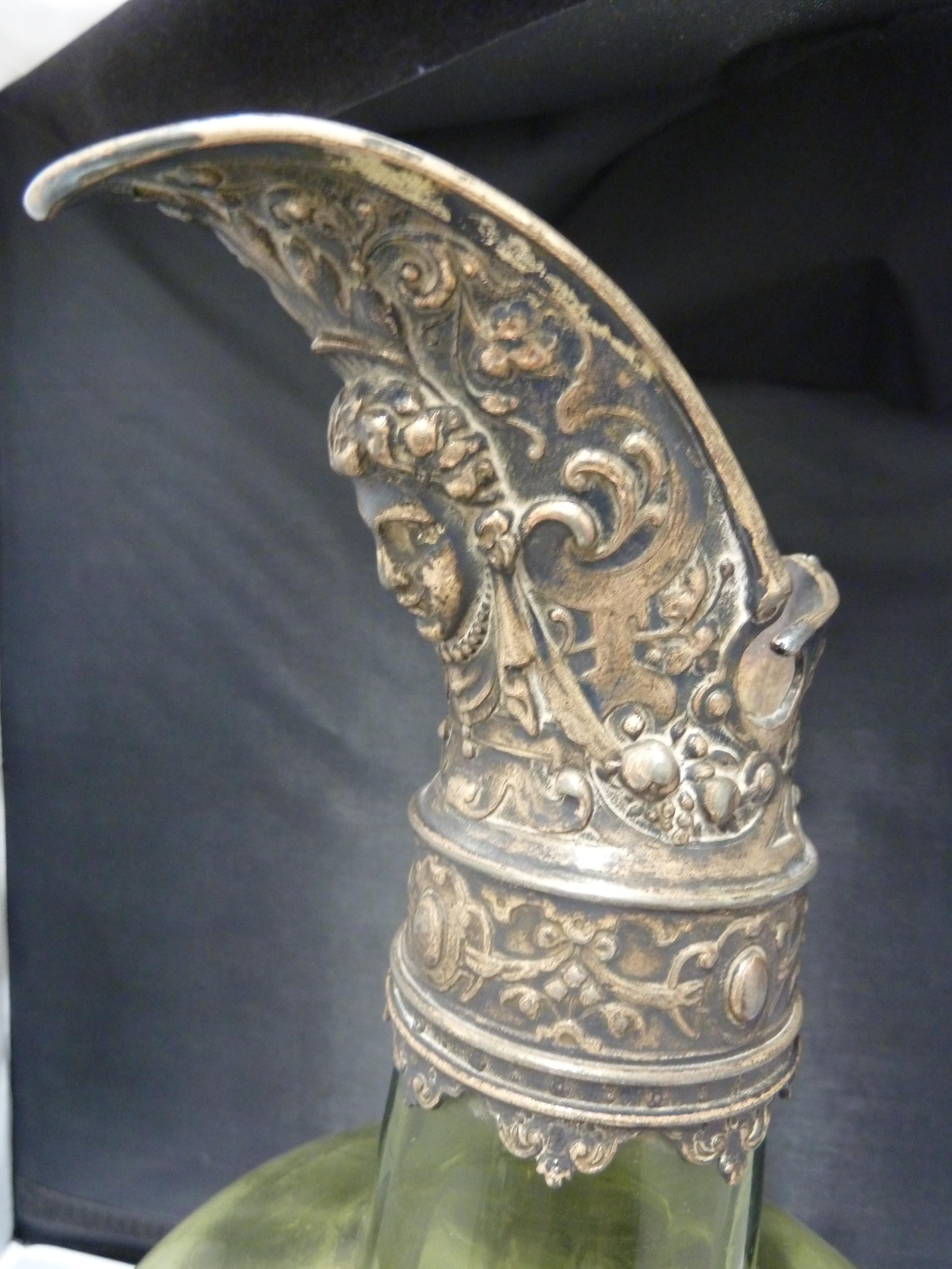 A WMF Renaissance style ewer and tray, the silver plated tray set with a ewer and 6 holders for - Image 6 of 6