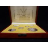 Proof Coin Set - Singapore Mint -Negara, Brunai, Darussalam, 1991, silver $1, 50 cents, 20 cents, 10