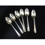 Six silver Coronation rat tail spoons, each hallmarked from a different assay office, made to