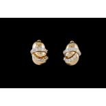 A PAIR OF DIAMOND CLIP EARRINGS BY OCTAVIO SARDA, with diamonds of approx 2.40ct, mounted in 18ct