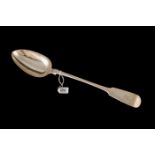 A WILLIAM IV SILVER LONG HANDLED FIDDLE PATTERN SERVING SPOON, Chester 1836