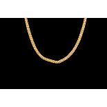 A 22CT GOLD BEADED NECKLACE, 25gms
