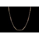 A 10CT YELLOW GOLD FANCY LINK NECKCHAIN, 14.6gms, 18'' long