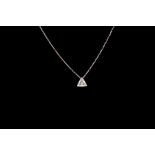 A DIAMOND PENDANT, with trilliant cut diamond of approx. 1.20ct