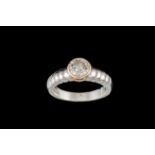 A DIAMOND SOLITAIRE RING, of approx. 1.20ct H/I SI, mounted in 18ct gold