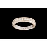 A DIAMOND HALF ETERNITY RING, with diamonds of approx. 2.00ct in total, mounted in 18ct white gold