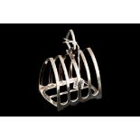 A SILVER TOAST RACK