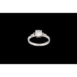 A DIAMOND SOLITAIRE RING, of approx. 1.32ct I/J SI1, mounted in platinum