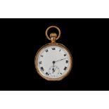 A 14CT GOLD PLATED POCKET WATCH