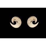 A PAIR OF 9CT GOLD SPIRAL EARRINGS