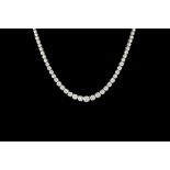 A DIAMOND RIVIERE NECKLACE, of approx. 14.