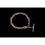 A 9CT ROSE GOLD BRACELET,