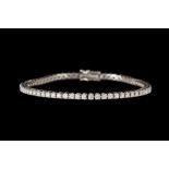 A DIAMOND LINE BRACELET, of approx. 2.