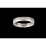 A DIAMOND FULL ETERNITY RING, mounted in platinum,