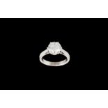 A DIAMOND SOLITAIRE RING, one round brilliant cut diamond of 2.