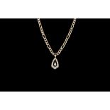 A DIAMOND SET PENDANT, mounted in 9ct gold,