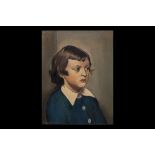 SIMON COLEMAN (RHA 1916-1995) Quiet Jean, 1963 Portrait Oil on board 20x16''