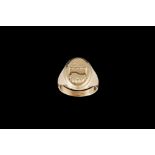 A 14CT GOLD SIGNET RING