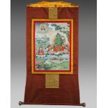 A Tibetan ritual painting of Green Tara
