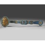 A Chinese cloisonné enamel ruyi sceptre