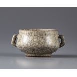 A small Chinese crackle glazed bowl