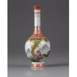 A famille rose European subject vase