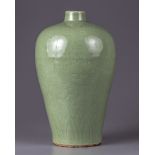 A celadon glazed meiping vase