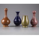 Four Chinese monochrome vases