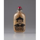 An Inside glass painted emperor snuff bottle