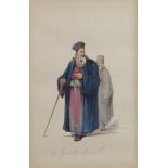 An orientalist painting depicting a Greek priest from Constantinople, Amadeo preziosi