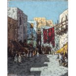 An Orientalist painting of the souq