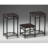 Two Chinese hongmu display stands