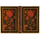 A pair of Qajar lacquer book covers