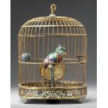 A Chinese cloisonné enamel bird cage