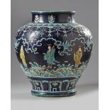 A Chinese fahua 'Eight Immortals' jar