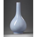 A Chinese clair-de-lune-glazed bottle vase