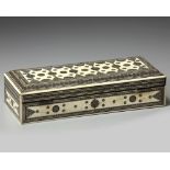 A Mughal ivory inlaid silver box