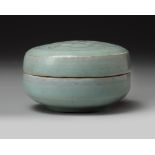 A Korean celadon glazed cosmetic box and cover