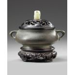 A Chinese bronze censer